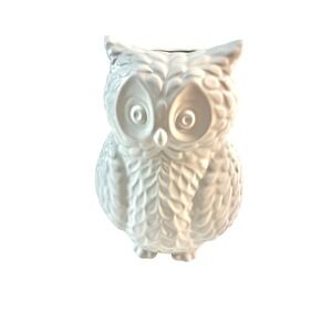 White Ceramic Owl Bank home‎ decor